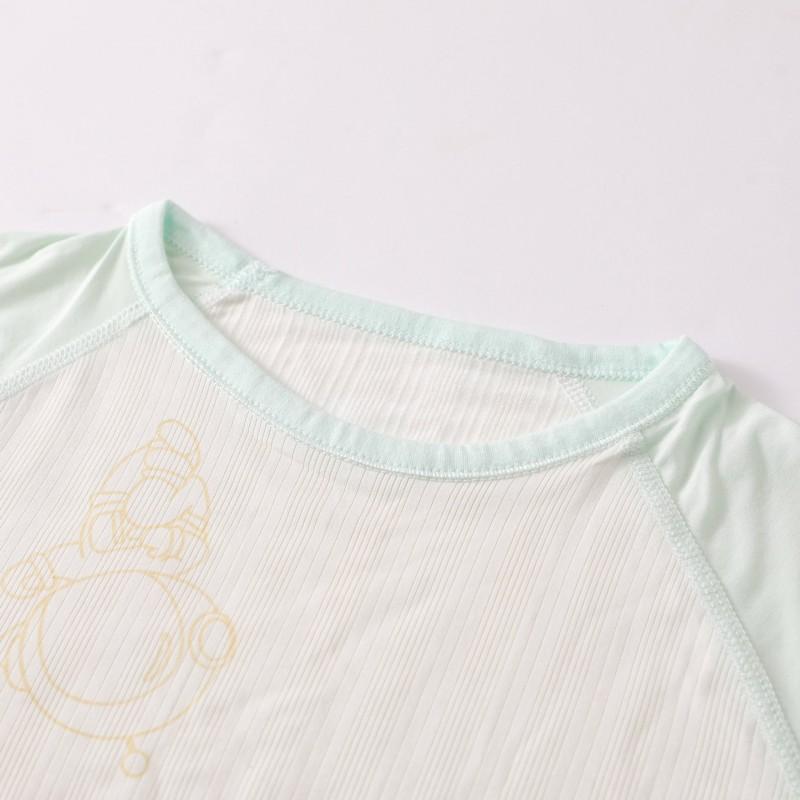 A Class Infant Sleeping Bag Short Sleeve Baby Romper Anti-kick Blanket Cartoon Toddler Homewear 1-3 Years Old 80cm