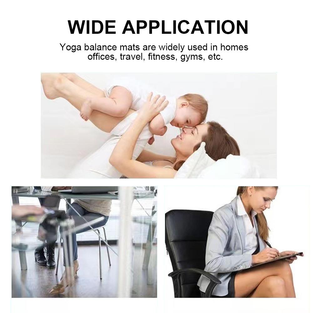 PVC Soft Yoga Balance Board Wear Resist Inflatable Sports Cushion Wobble Massage Balances Cushion for Home Massage Cushion