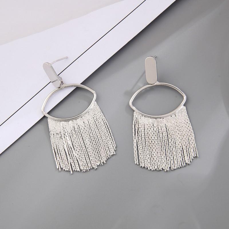 Personalized Geometric Chain Tassel Dangle Earrings for Women Ladies Europea and America Fashionable Drop Earrings Jewelry Gifts