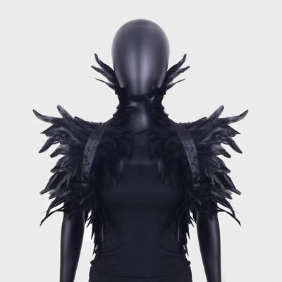 Feather Shawl Gothic Chicken Feather Cape Cloak Halloween Party Prom Performance Cosplay Costumes Poncho Women Men Festival