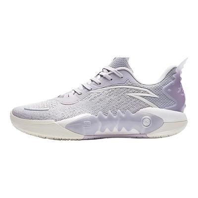 Crazy Tide 5 Team Cushioning Breathable Low-Top Basketball Shoes Men Sneaker Gray Purple 112411606-4