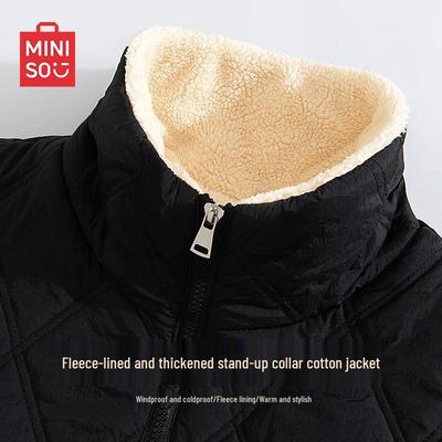 Men's Stand-Collar Lamb Wool Padded Jacket