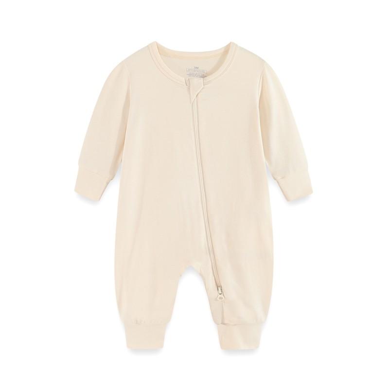 1 Stück Baby Jungen Mädchen modischer langärmliger Reißverschluss-Overall Baumwolle weich Neugeborenen Kleidung