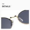 Fashion and High-end Oval Metal Frame Myopia Glasses Retro and Versatile Light Luxury Sunglasses for Men and Women's Travel