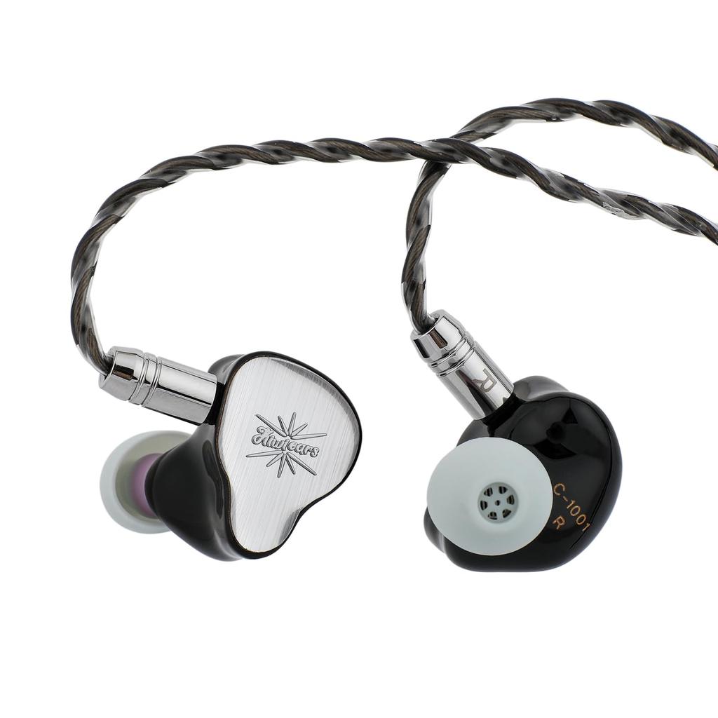 Linsoul Kiwi Ears KE4 Hybrid High-End HiFi Earphones feature a 2DD+2BA diaphragm structure, dual custom 10mm dynamic diaphragms, and one Knowles