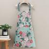 Rose Print Work Apron PVC Kitchen Coking Apron Waterproof Apron  Barber Carpenter Florist