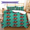 Son Goku Pattern Bedding,Quilt Set Quilt Cover Pillowcase Home Birthday Gift (1 * Duvet Cover + 2 * Pillowcase, Without Core)