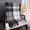 Korean Version of Aesthetic Plaid Autumn and Winter Warm and Cold Scarf Shawl Commuting Versatile Couple Tassel Imitation Cashmere Scarf