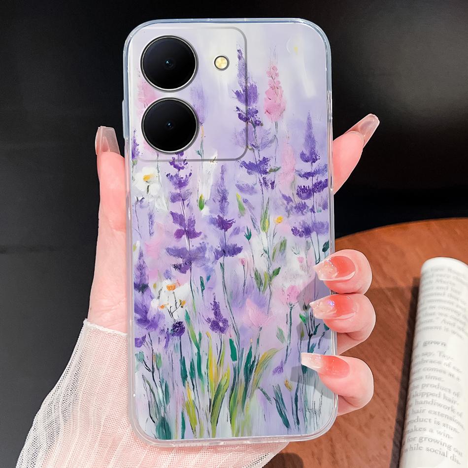 Phone Case For Vivo Y100i Y200i Y300i Y500i 5G Vintage Angel Soft Transparent Silicone High Quality Shockproof Funda
