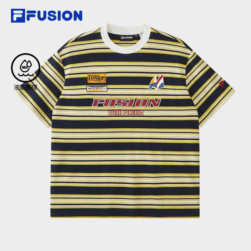 FILA FUSION Men s Striped Cotton Knit T-Shirt S