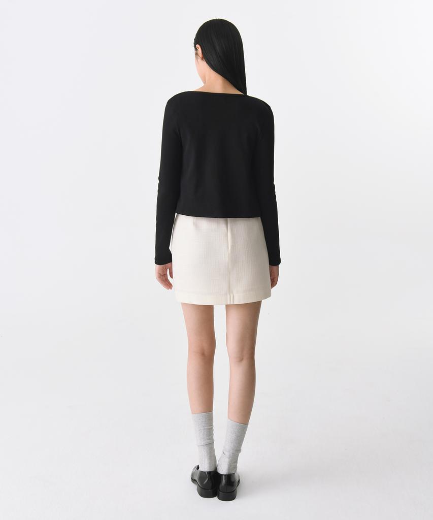 Musinsa Standard Woman Women'S Tweed Mini Skirt [Cream]