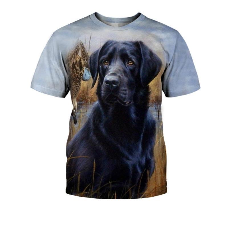 Animal Dog Golden Retriever 3D Print O-Neck T-shirts Men Vintage Short Sleeve Fashion Streetwear Harajuku T Shirt Unisex Clothes