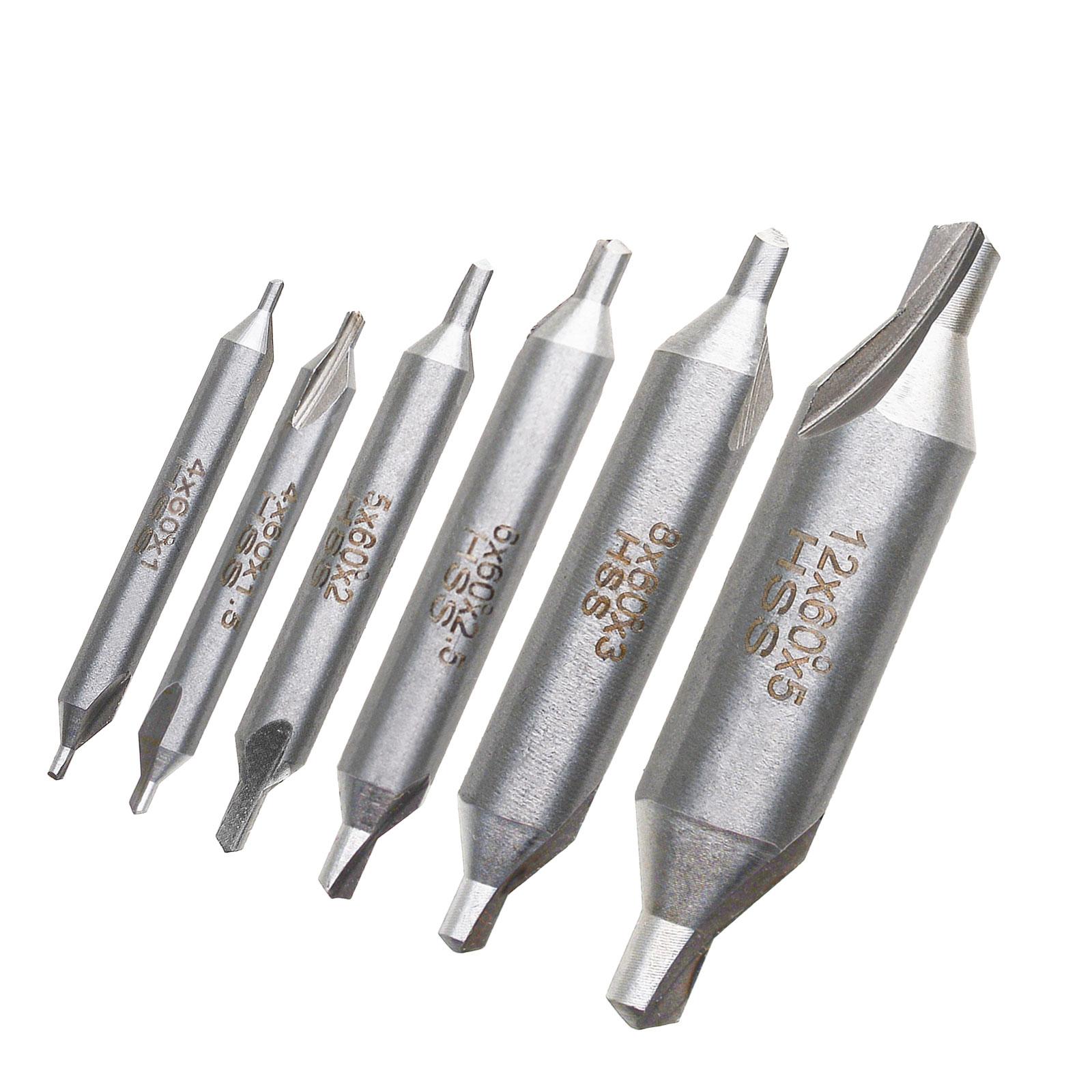 

Набор из 6 центровочных сверл из быстрорежущей стали, инструменты для зенкования для токарной обработки металла 1/1,5/2/2,5/3/5 мм