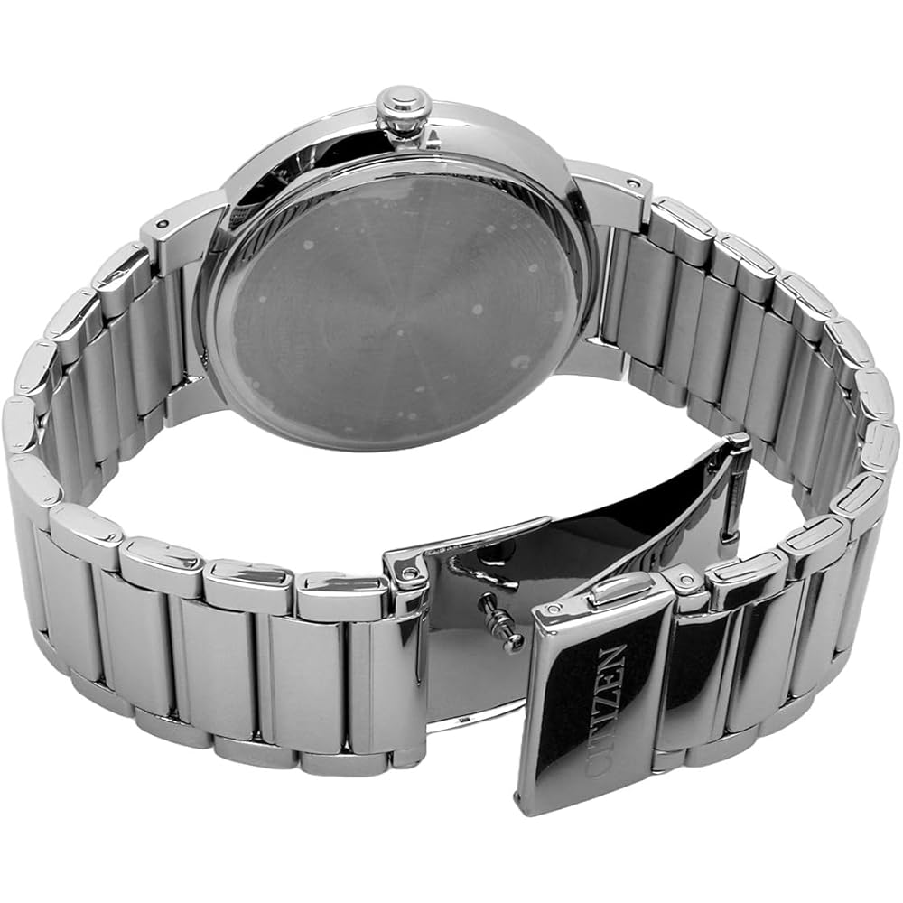 Citizen Quartz Men's Watch BI5120-51Z Pink Gray Silver Stainless Steel Design