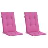 Garden Chair Cushions for High Back Chairs 2 Pcs Pink 120 X 50 X 3 Cm Fabric