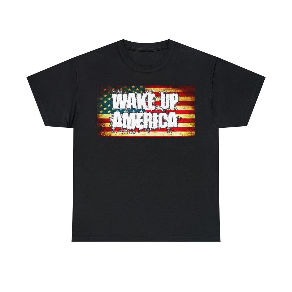Wake Up America Flag Unisex Heavy Cotton Tee