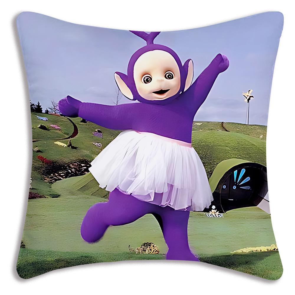 Cute Cartoon For Teletubbiess Pillow Covers Cartoon Sofa Decorative Home Double-sided Printing Short Plush Cute Cushion Cover