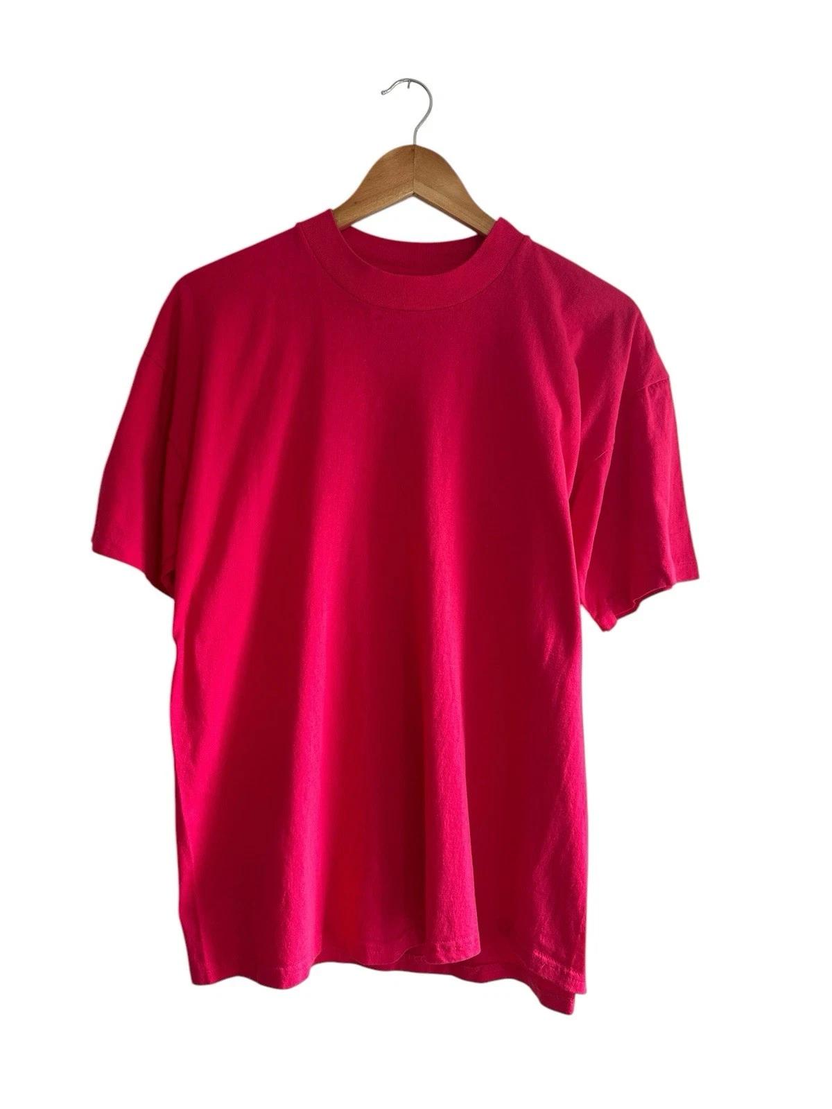 Vintage Blank Pink T Shirt Men’s XL Megatex 90s Single Stitch M
