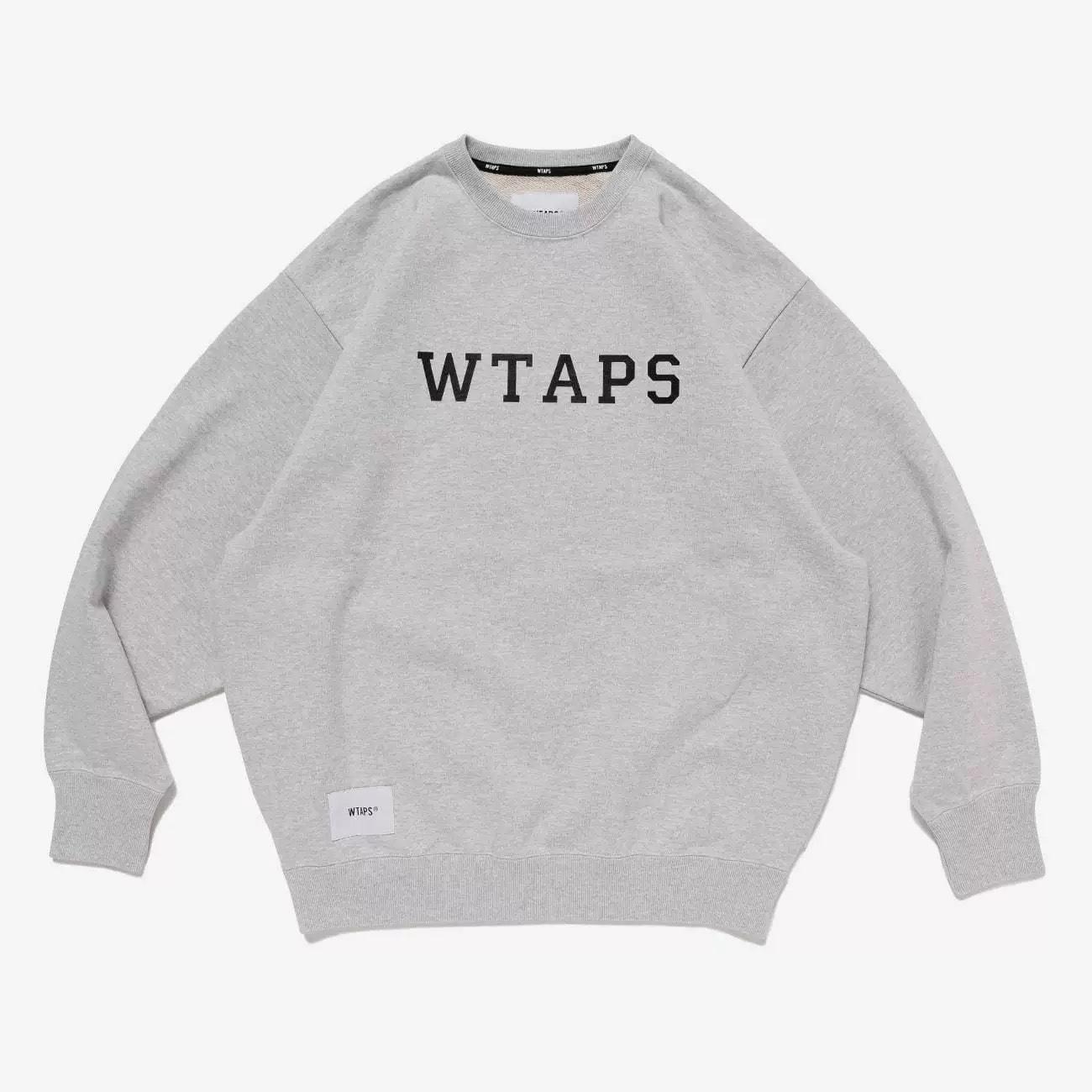 

WTAPS 25AW Японская свободная толстовка с капюшоном и принтом букв, тяжелая Small серый