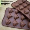 Silicone Molds for Cake Toppers Funny Poop Chocolate Mold, 15 Cavity Baking Tray, Non-stick Heat DIY Fondant Decorating Tools Resistant Dessert