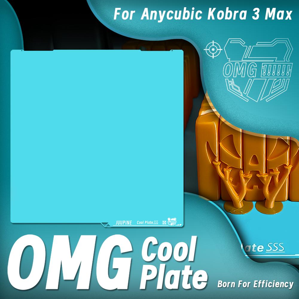 for Anycubic Kobra 3 Max Build Plate 430x430 OMG Glacier PLA PETG Cool Bed Approaching A Smooth Surface Kobra 3 Max Spare Parts