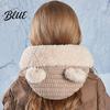 Soft Polyester Winter Thermal Plush Warmer for with Neck Hat Knitted Kids Adults Lined Fleece