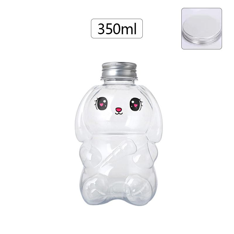 350ml Food Grade PET Transparent Plastic Bottle Fruit Juice Milk Tea Bottle Rabbit Plastic Bottle