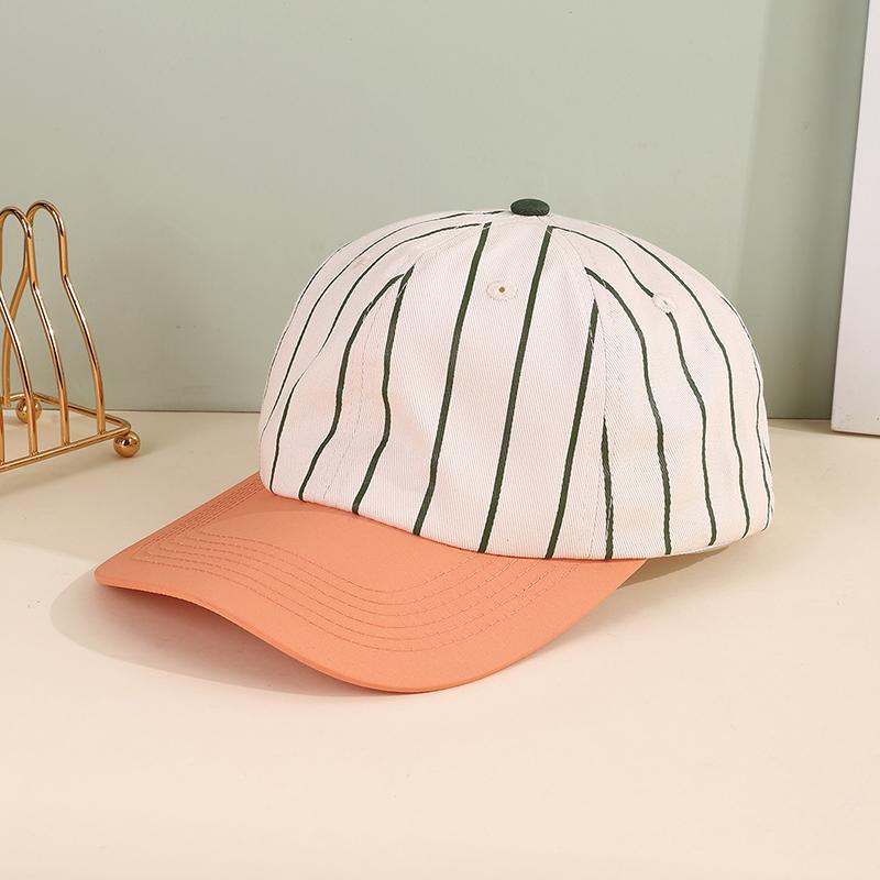 

Retro fashion striped color baseball cap suitable for men and women outdoor play photo hat One Size