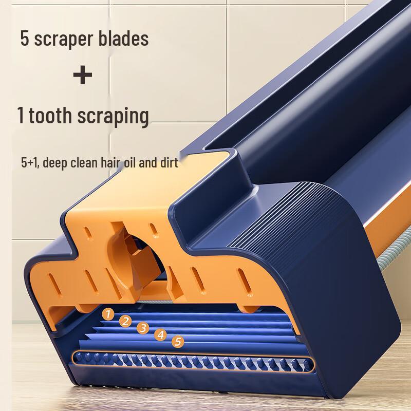 Smart Hands-Free Flat Mop with Scraper