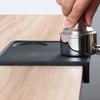 Coffee Tamper Mat Tamping Rest Holder Corner Edge Pad Black Office Bar Shop Silicone Espresso Station Coffee Tool