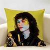 Singer CConan GGray Cushion Cover Natural Linen Organic Fabric DoubleSided Printing Room Sofa Decor Pillow Case