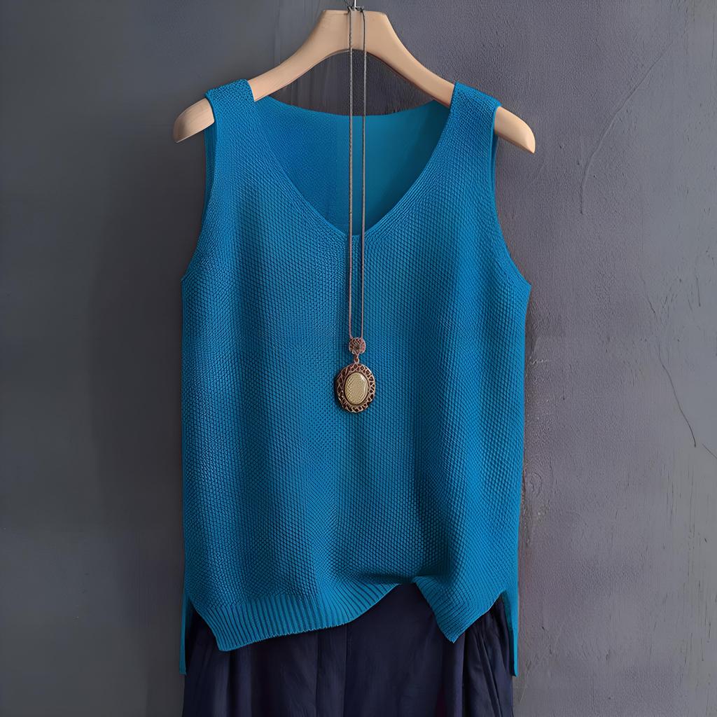 Frühling V-Ausschnitt Weste Studentin Strickpullover Weste Weste Übergröße