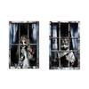 2PCS 2D Flat Scary Halloween Window Cover Super Terrifying Blood-Themed Scary Halloween Backdrops Polyester Fiber