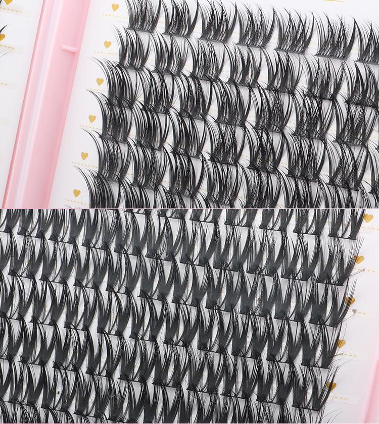 Custom Private Label 200D Mega Volume Lash Clusters 10-16MM Fluffy 3D Eyelash Clusters Kit Synthetic Hair Segmented Lash Book