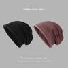 Autumn and Winter Knitted Hat Season Pile Hat Japanese Style Black Versatile Wool Big Head Circumference Baotou Confinement Cold Hat Men's Trend