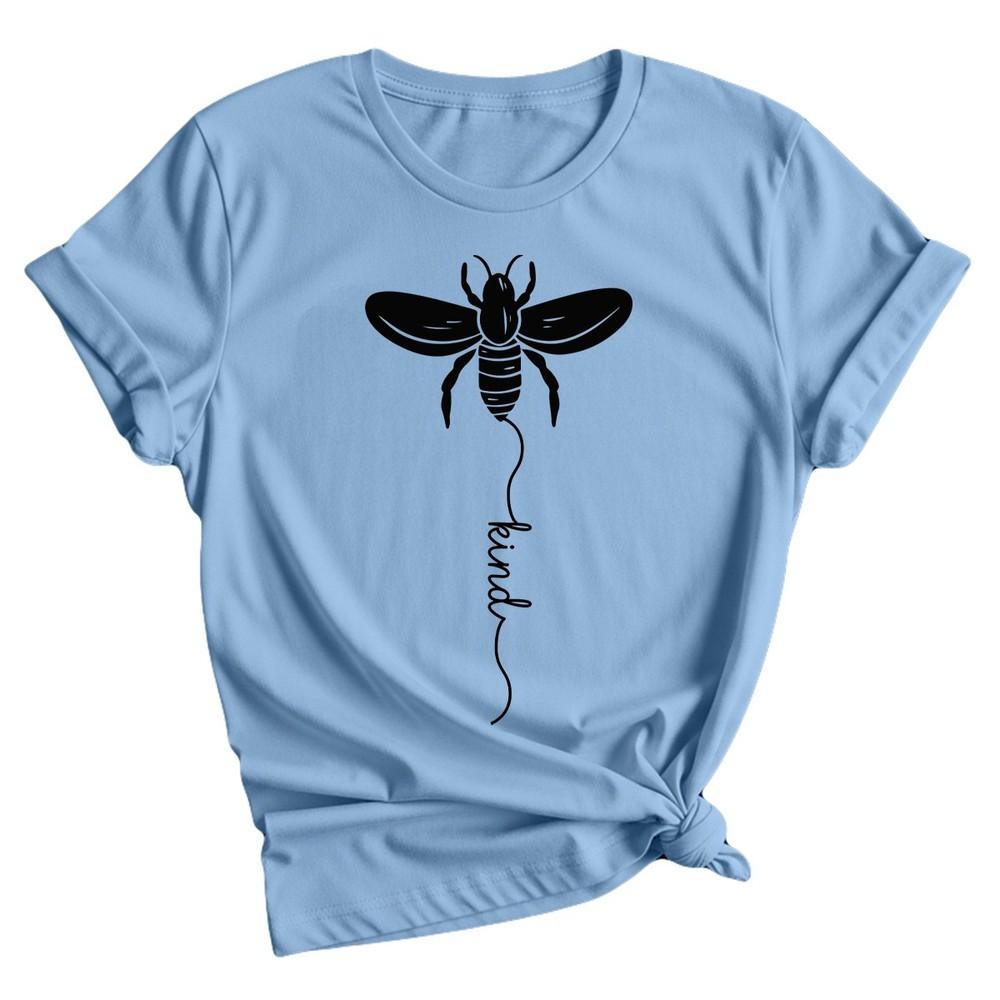 Unisex Bee Kind TShirt Bee Graphic Crew Neck Short Sleeve Summer Tee Tops S