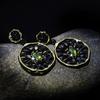 High-quality Black Gold Cubic Zirconia Ladies Earrings-Anniversary Gift-fashionable and Versatile