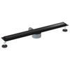 2 In 1 Shower Drain with 360 Degrees  Siphon Black 80 Cm Stainless Steel 304