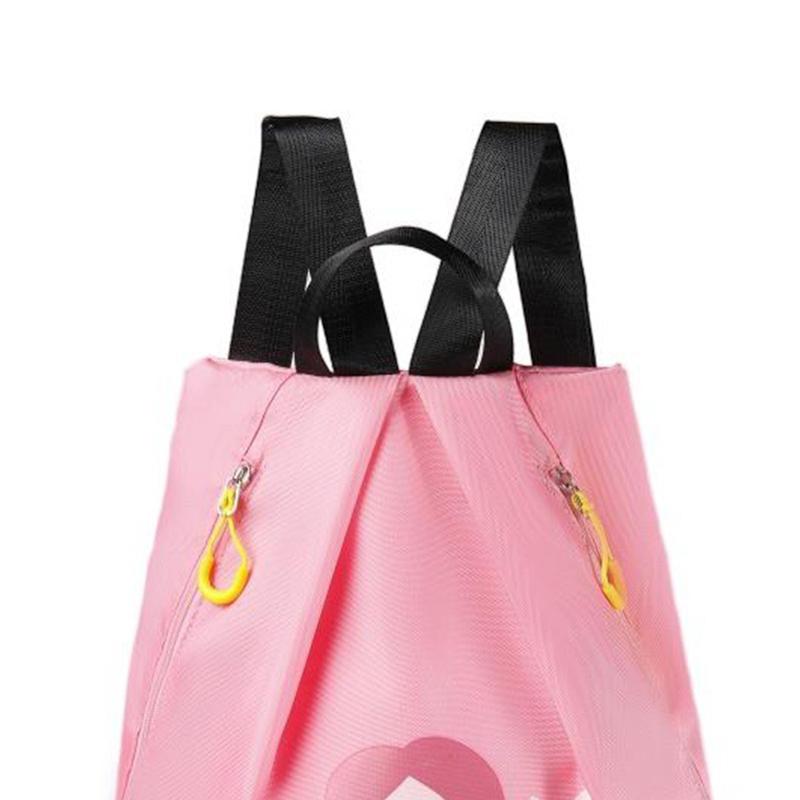 Swim Bag Backpack Dry Wet Separated Swimming Bag Portable Waterproof with Zipper Beach Bag Pink