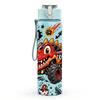 1PC Monster Truck Fire Burst Art 750ml Color Plastic Sports Water Bottle Leakproof Flip Straw Lid Suitable for Sports Office Home Use