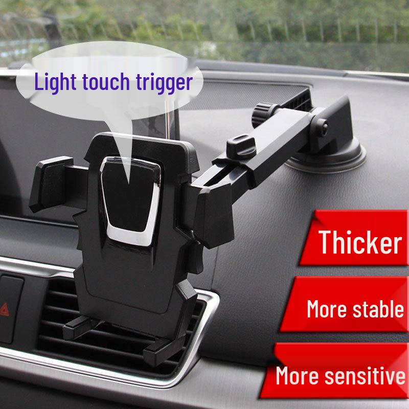 Retractable 360° Car Phone Holder with Suction Cup & Air Vent Mount
