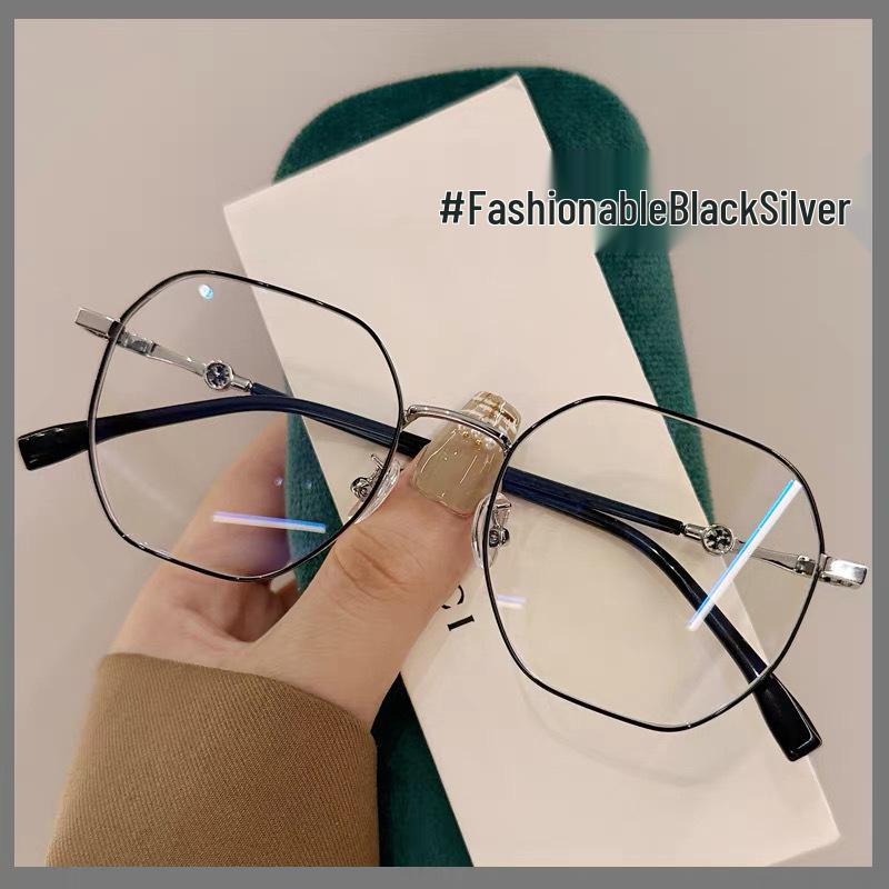 Trendy Women's HD Anti-Blue Light Reading Glasses: Metal Frame for a Youthful Fair Look