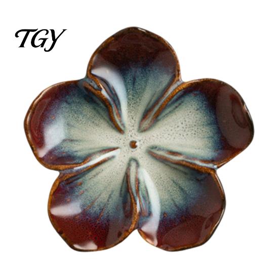 Durable Restaurant Dipping Sauce Plates Cherry Blossom Dish, Ceramic Sushi Soy Bowl, Small Compact Kitchen Side Dishes Decorative Seasoning Appetizer