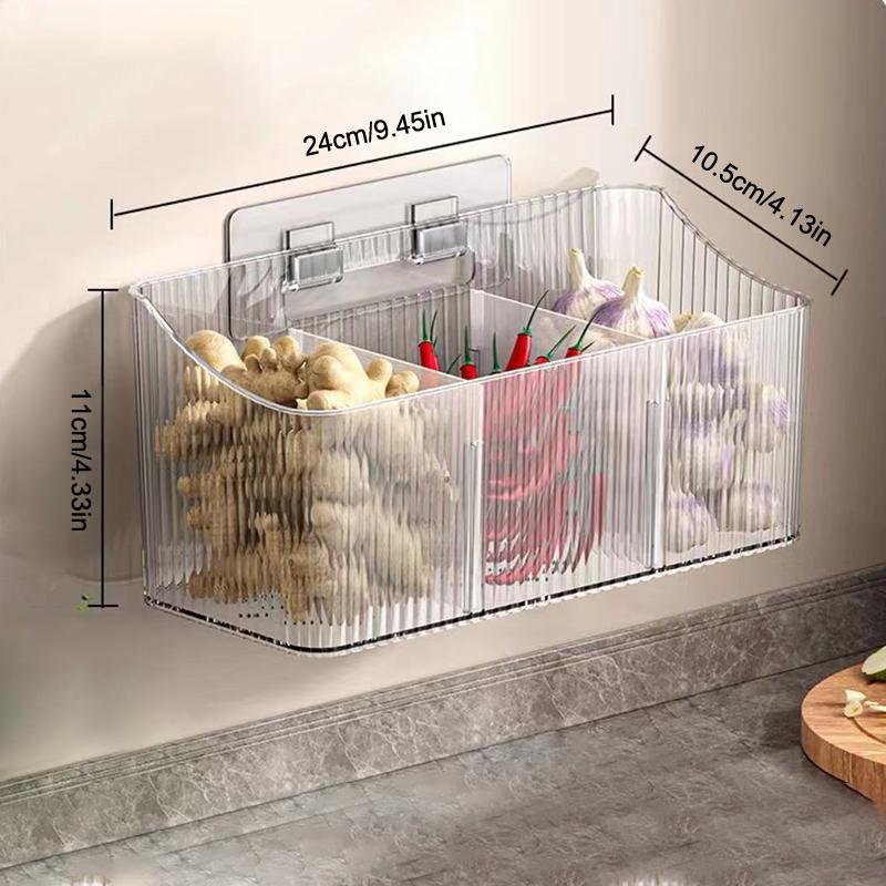 

Кухонная стойка для хранения имбиря, чеснока, лука, коробка для хранения, подвесная корзина, настенная корзина для хранения имбиря, чеснока, коробка для хранения белый