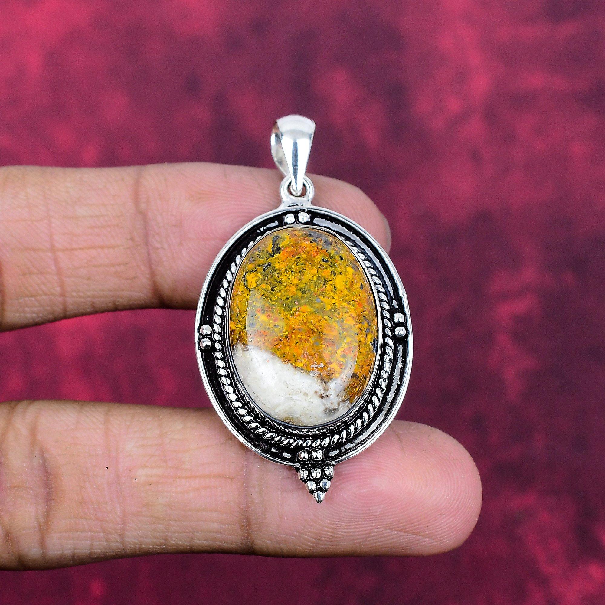 

Подвеска «Шмель из яшмы», ювелирные изделия из стерлингового серебра 925 пробы с драгоценными камнями, подвеска ручной работы, на День матери 1.96 Inches