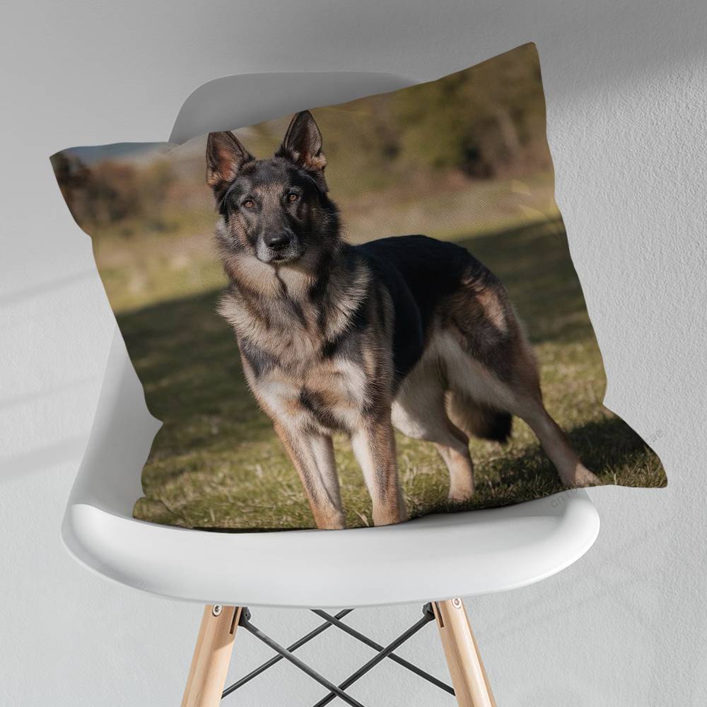 German Shepherd Dogs Various Sizes Square Pillow Case For Car Home Bedchamber Decor Birthday Gift