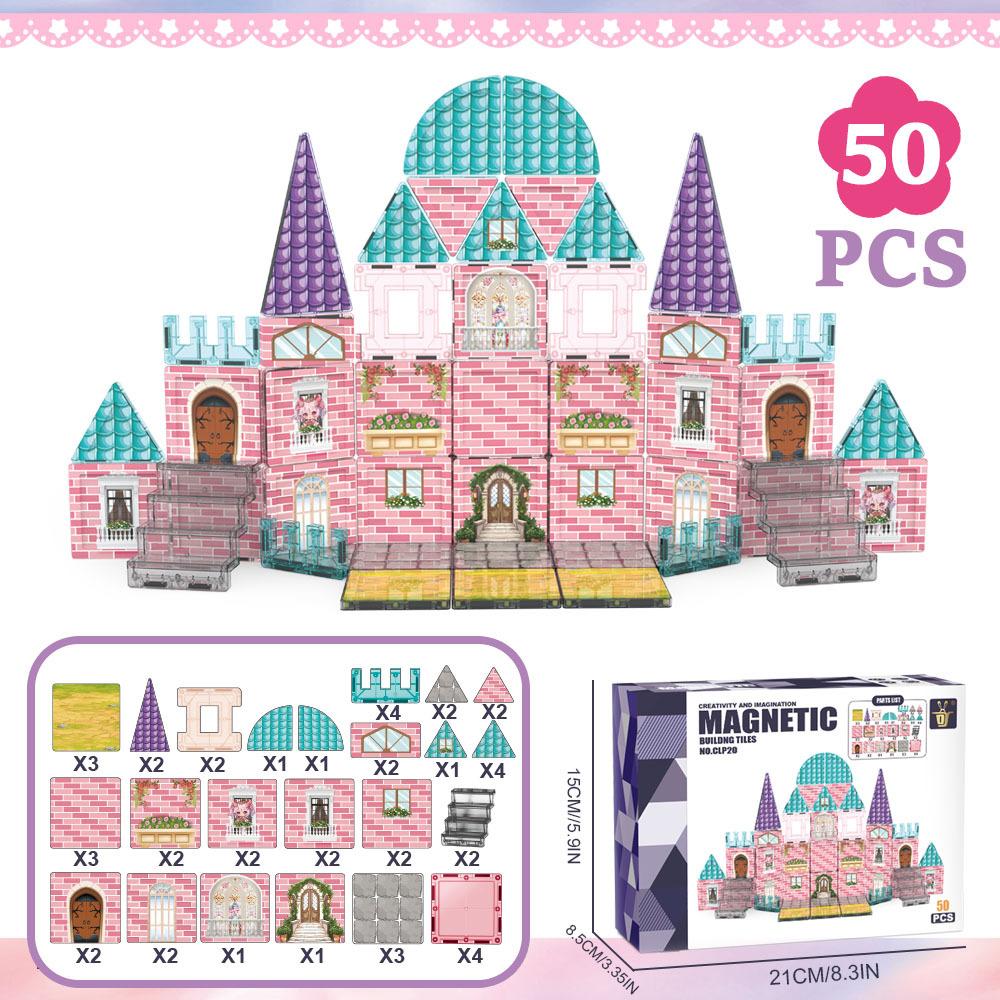 Магнитный лист 7,5 см Детский магнитный строительный блок Замок Тема дорожного строительства Цветной оконный магнитный лист