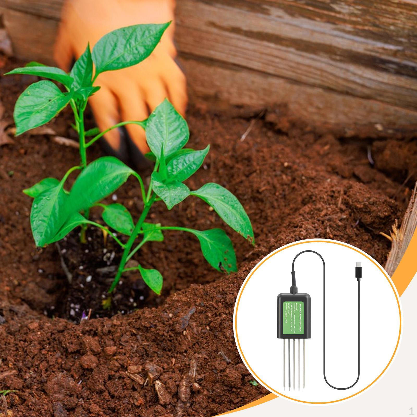 

8 in 1 Soil Tester Temp Multifunctional Analyzer Gauge PH Plant Moisture Meter for