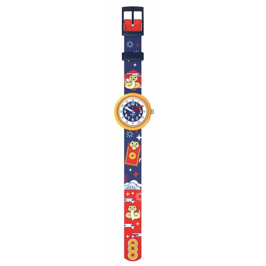 Swatch FLIK FLAK YEAR OF THE SNAKE Watch FPNP165, Kids' Red