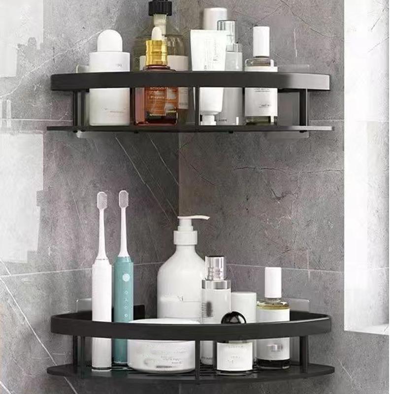 Raft pentru baie, 1-3 bucăți, fără cuie, spațiu cu trepied, orificiu din aluminiu, fără colț, trepied cu aspirație, raft de depozitare